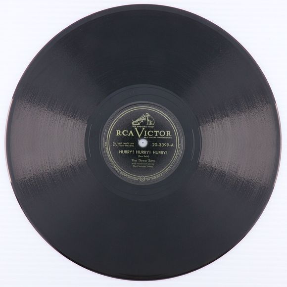 The Three Suns, Hurry! / Ballin' The Jack 1949 10" 78 rpm Shellac Record 20-3399 - Picture 2 of 16